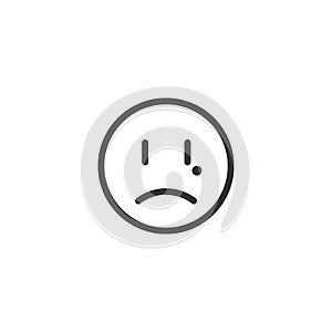 Disheartened Line Icon Design