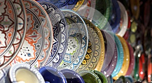 Dishes in the colorful markets of the East