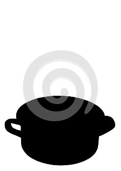 Dishes Silhouette Isolated On White Background. Vector Illustration In Flat Style.