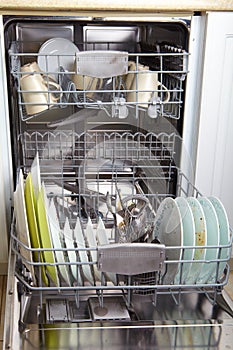 Dishwasher after cleaning process
