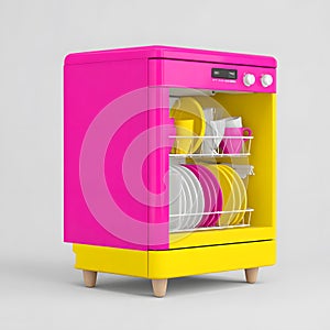 Dishwasher isolated on transparent background