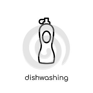 dishwashing detergent icon. Trendy modern flat linear vector dis