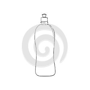 dishwashing liquid. Vector kitchen dish wash bottle. chemicals household product