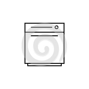 dishwashing machine icon. Element for mobile concept and web apps. Thin line icon for website design and development, app develop
