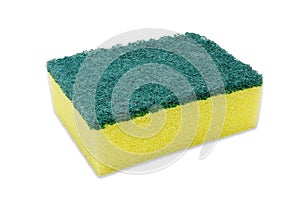 Dishwashing sponge isolated on a white background