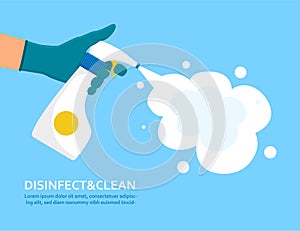 Disinfect and clean with anti-bacterial spray