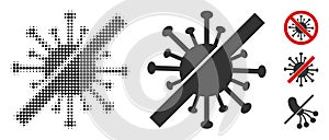 Disinfect Coronavirus Halftone and Solid Icon