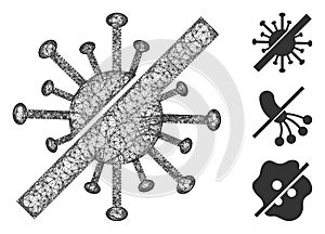 Disinfect Coronavirus Polygonal Web Vector Mesh Illustration