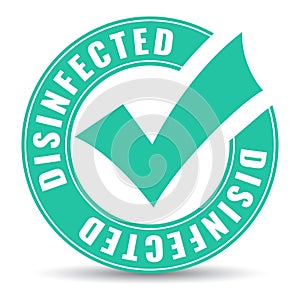 Disinfected area vector icon