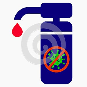 Disinfector Icon. Hand disinfection