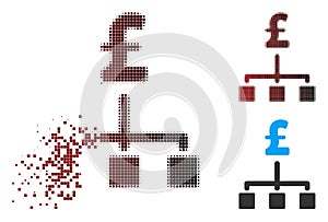 Disintegrating Pixel Halftone Pound Hierarchy Icon