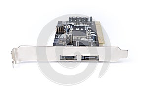 Disk array controller card for PC on a white background