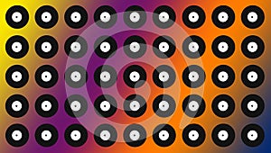 Disk background. Colorful white and black circles