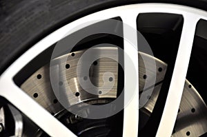 Disk brake closeup