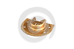 Disk for construction electric multifunction tool isolated on white background.