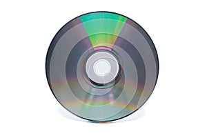 Disk DVD CD on white background