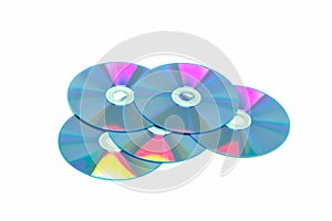 Disk DVD CD on white background detail isolated