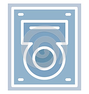 Disk Isolated Vector Icon which can easily modify or edit