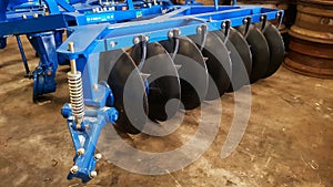 Disk plows with frame for tractor