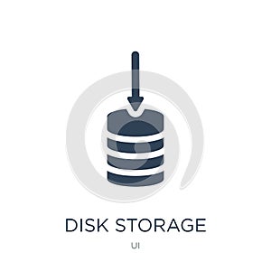 disk storage icon in trendy design style. disk storage icon isolated on white background. disk storage vector icon simple and