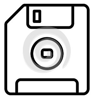 Diskette, floppy Isolated Vector Icon That can be easily edited in any size or modified.