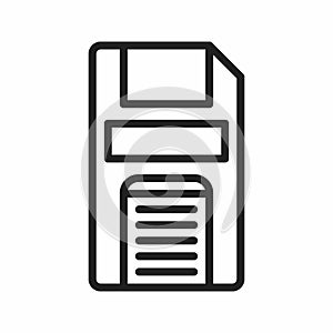 Diskette icon vector image.