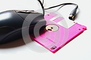 Diskette and mouse