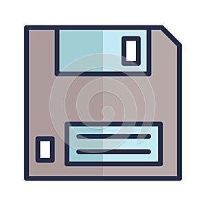 Diskette Vector icon which can easily modify or edit