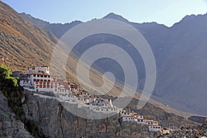 Diskit Buddhist Monastery in Nubra Valley in Kashmir, India