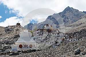 Diskit Monastery Diskit Gompa in Ladakh, Jammu and Kashmir, India.