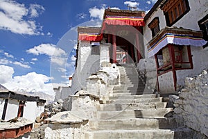 Diskit Monastery in Nubra Valley, Ladakh, India photo