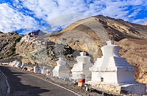 Diskit monastery in Nubra Valley, Ladakh, Jammu and Kashmir, Ind