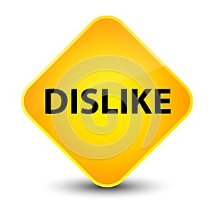 Dislike elegant yellow diamond button