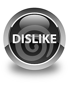 Dislike glossy black round button