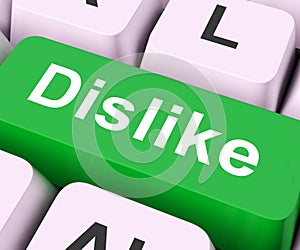 Dislike Key Means Hate Or Loathe