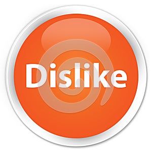 Dislike premium orange round button