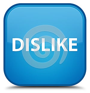 Dislike special cyan blue square button