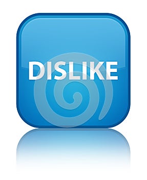 Dislike special cyan blue square button