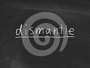 Dismantle concept word
