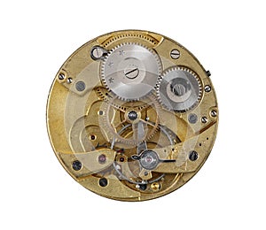 Dismantled clockwork mechanism