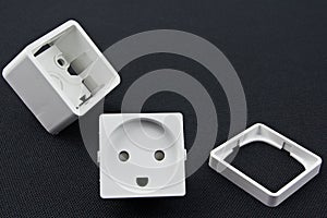 Dismantled electrical outlet