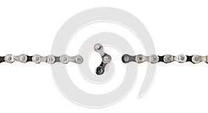 dismantled link of a bicycle chain, the weakest link
