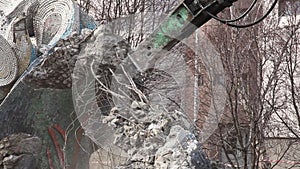 Dismantling of the monument Dnieper Ukraine meteor