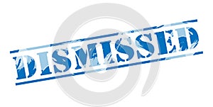 Dismissed blue stamp
