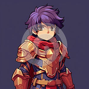 Crocell: A 16-bit Fire Emblem Style Animation Of A Knight In Armor photo