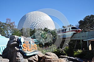 Disney Epcot Center and Monorail Train