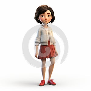 Disney Pixar Girl: A Character In The Style Of Ai Yazawa