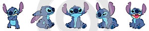 Disney Stitch Cartoon Character Set
