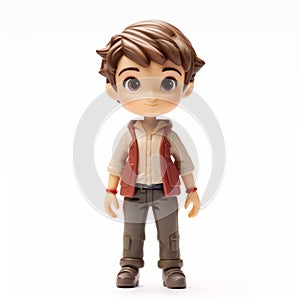 Disney-style Adventure Themed Toy Figure With Brown Hair