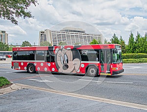 Disney Transport themed bus Minnie Mouse